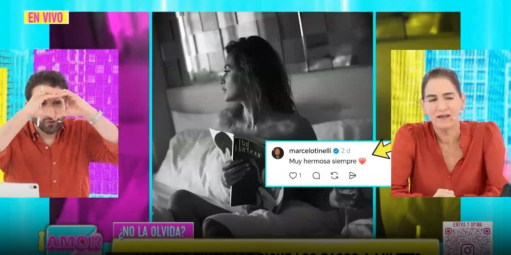 ¿Se dieron una nueva oportunidad? Marcelo Tinelli reacciona a publicación de Milett Figueroa y enciende las especulaciones. Captura: Amor y Fuego.