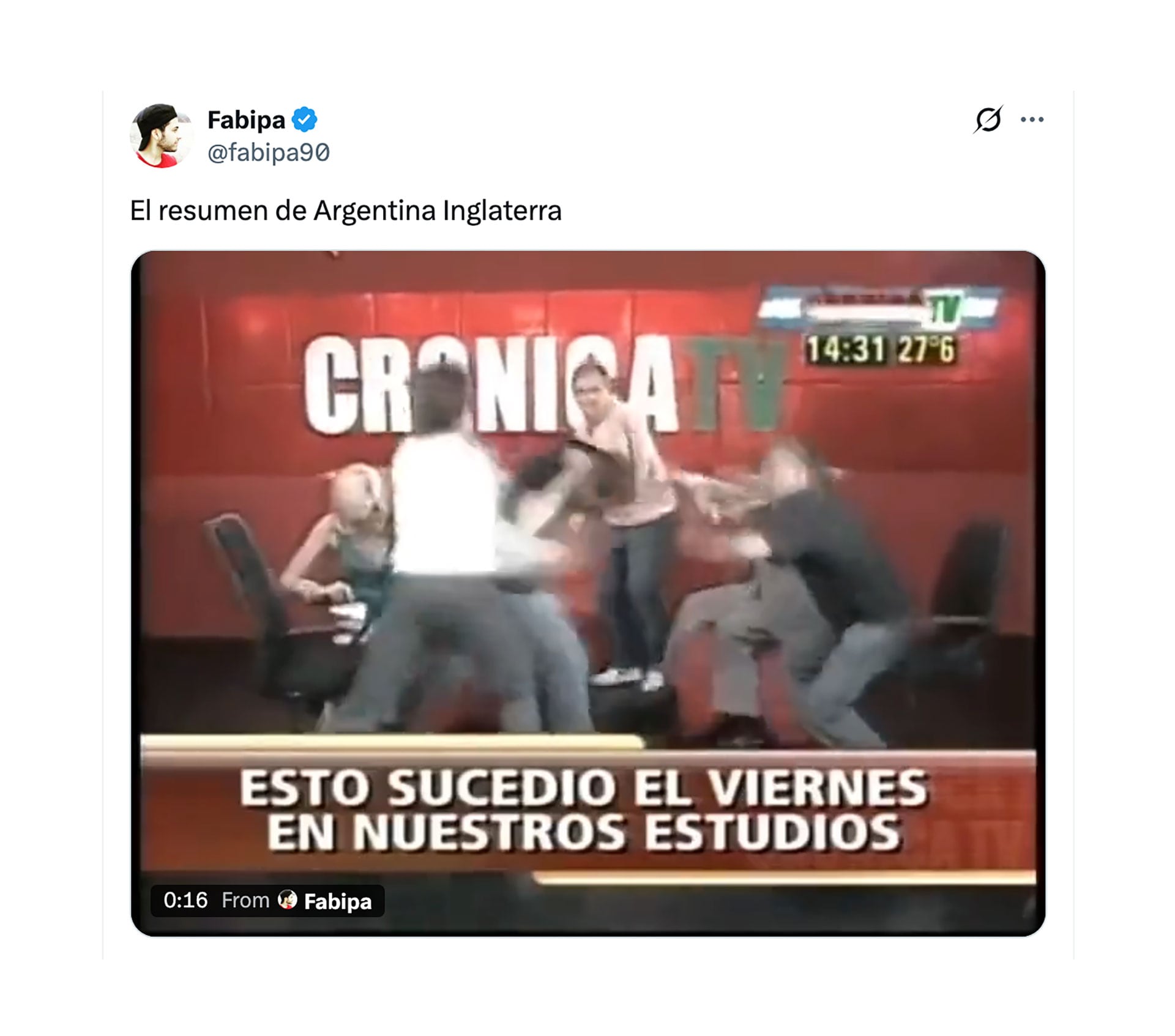 Una pelea en el estudio del canal resumió, según los usuarios, lo que fue el partido