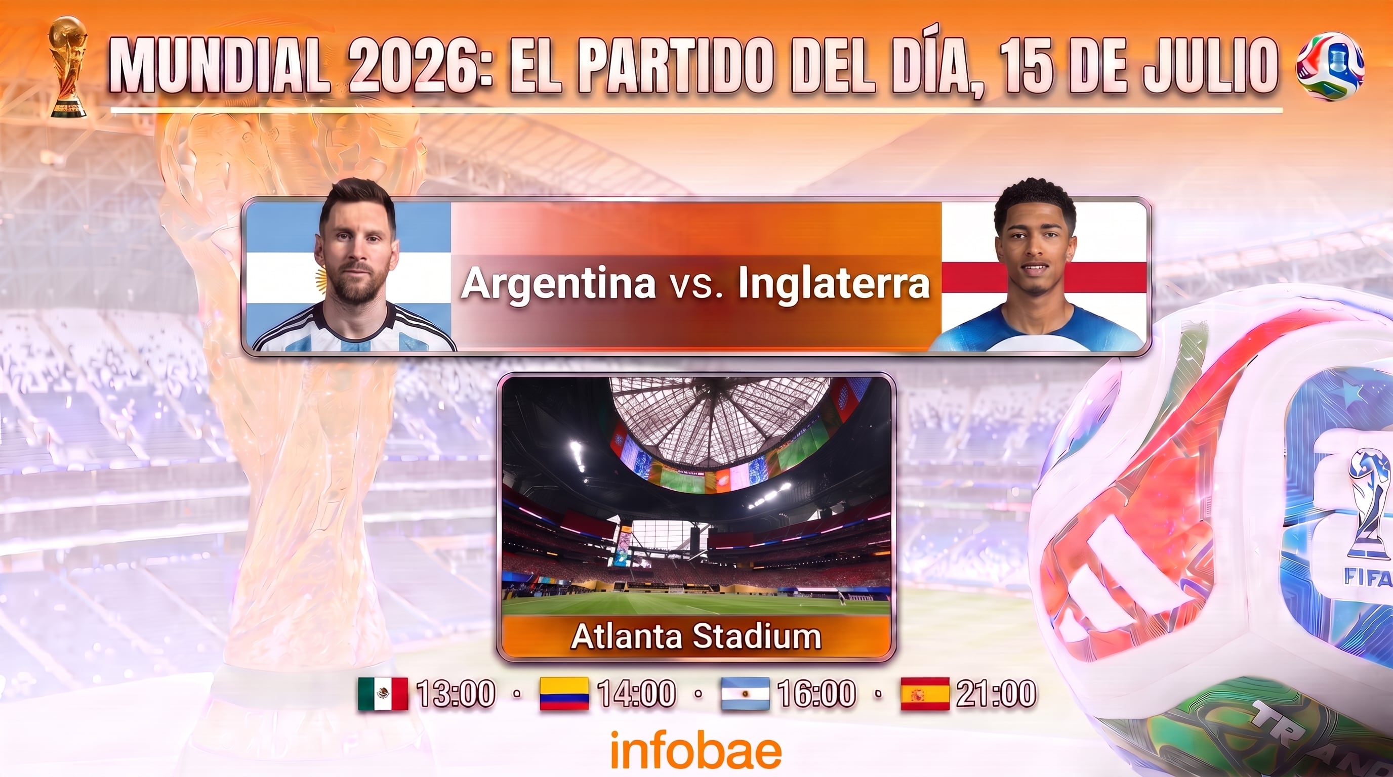 El partido del día, 15 de julio (Imagen Ilustrativa Infobae)