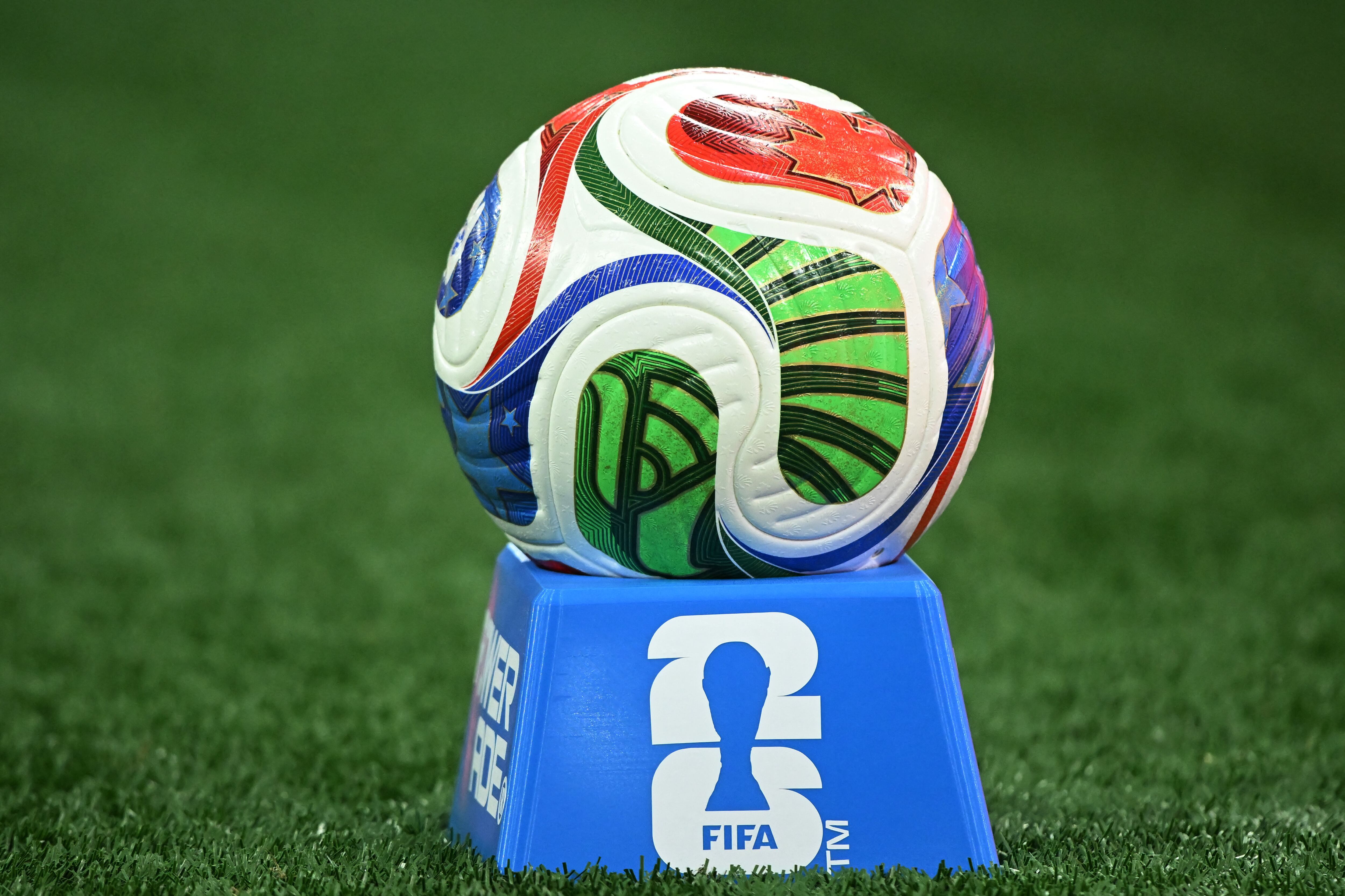 Soccer Football - FIFA World Cup 2026 - Round of 32 - Switzerland v Algeria - BC Place, Vancouver, Canada - July 2, 2026 A close-up of the match ball inside the stadium IMAGN IMAGES via Reuters/Anne-Marie Sorvin