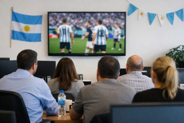 Mundial y trabajo: casi la mitad de los argentinos asegura que mejora el clima laboral durante los partidos