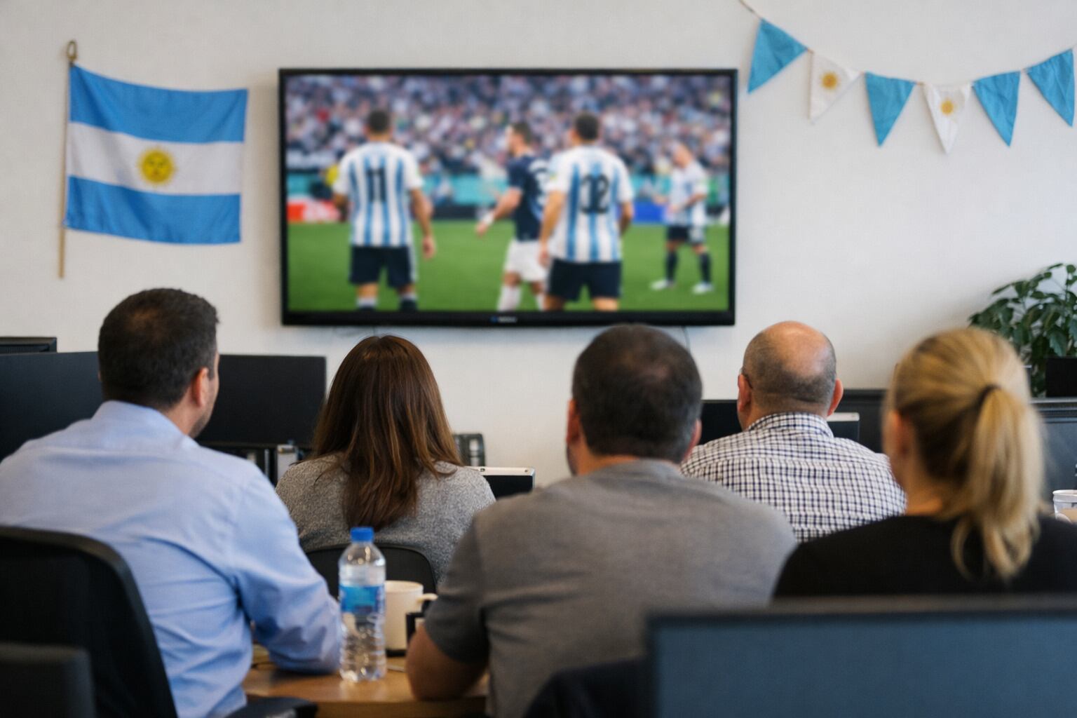 Mundial y trabajo: casi la mitad de los argentinos asegura que mejora el clima laboral durante los partidos