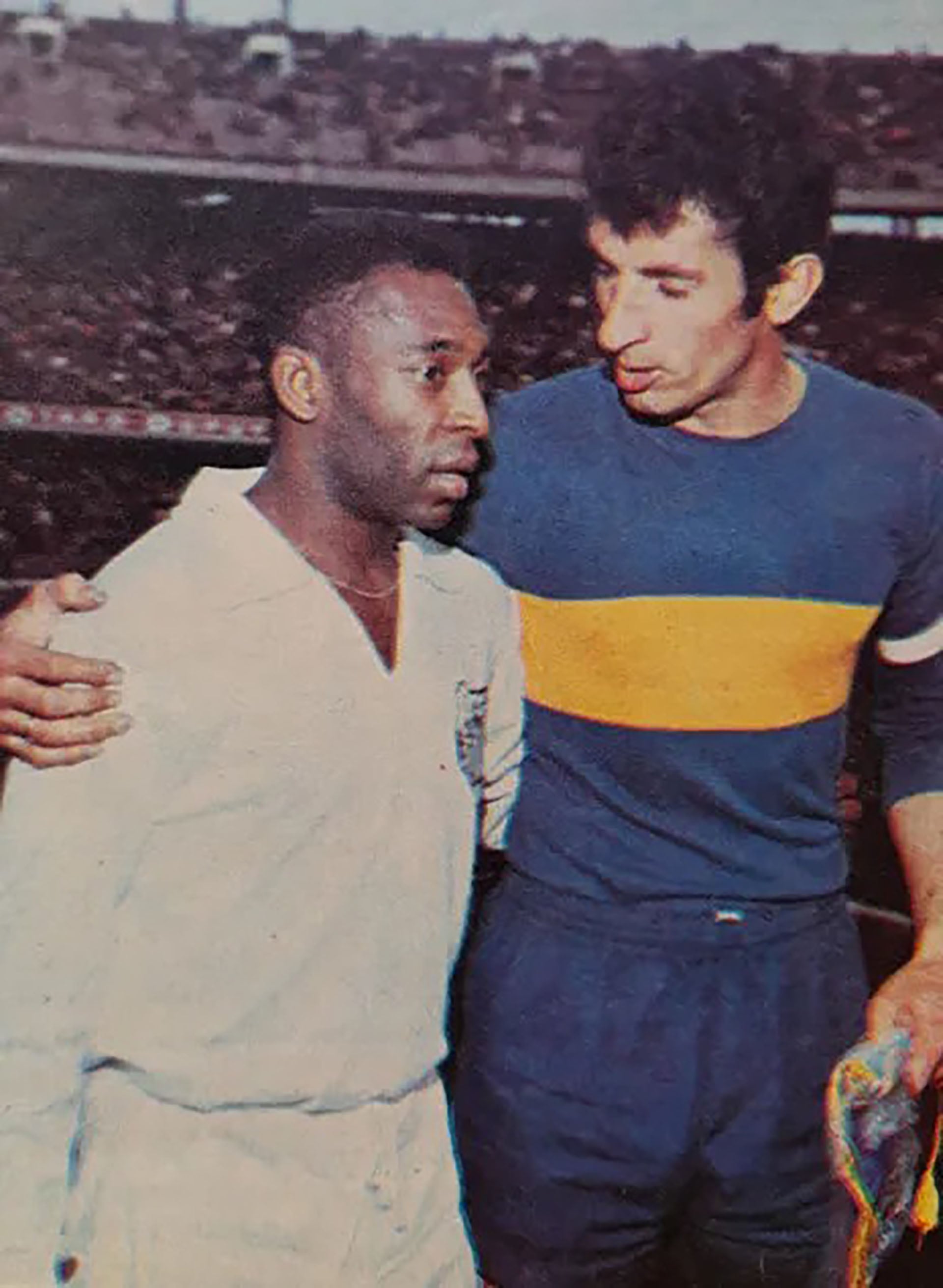 Junto a O Rei Pelé, del Santos