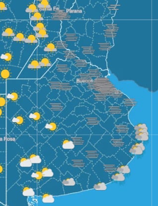 Habrá neblina durante la mañana en gran parte de Buenos Aires (SMN)