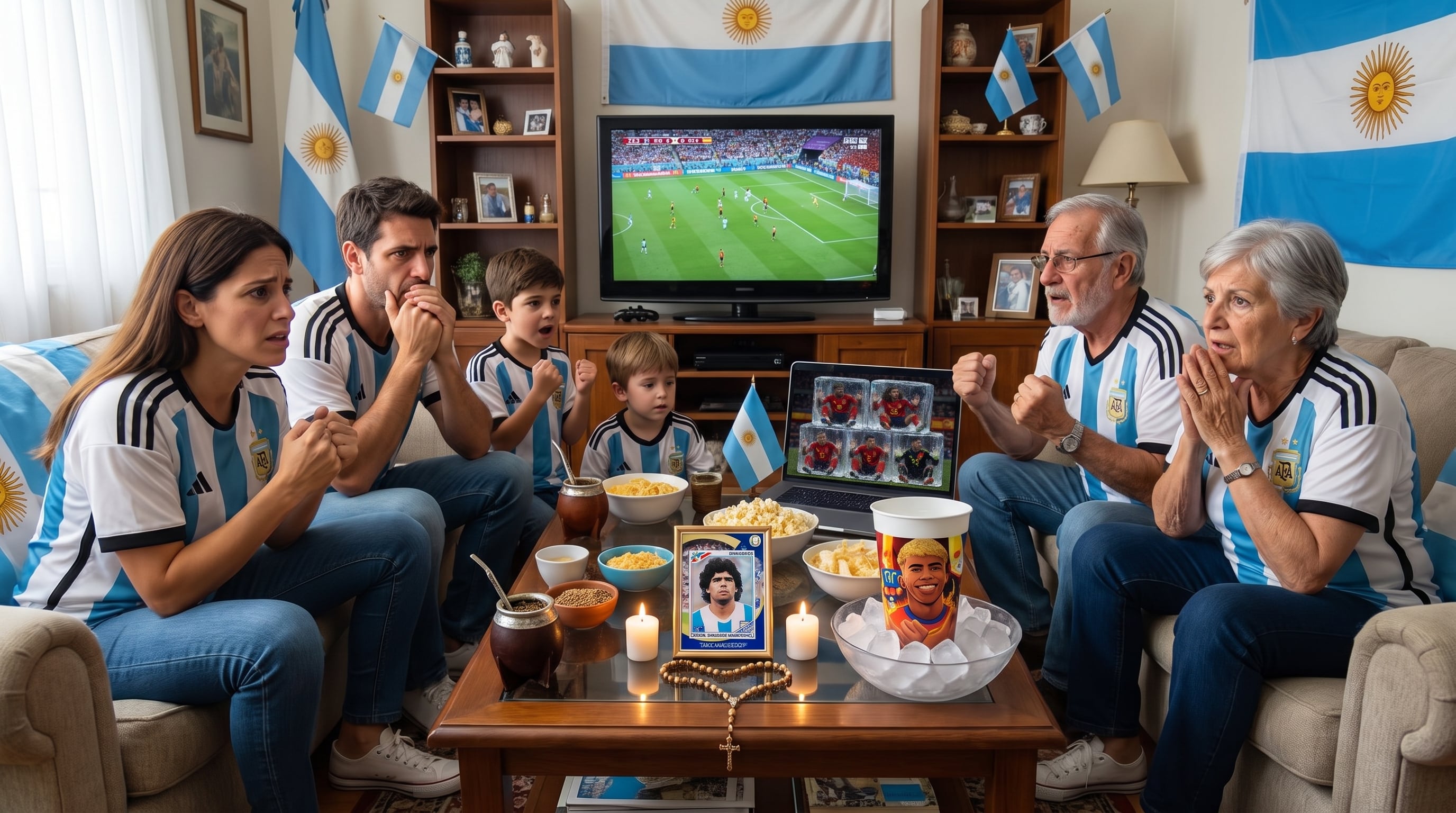 Tras la derrota ante España, los hinchas argentinos buscan culpables entre cábalas y supersticiones que rodearon la final del Mundial.
