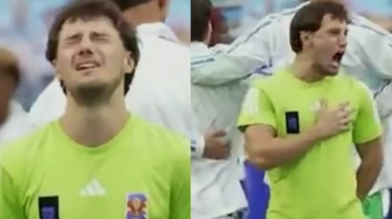 Lautaro Cucchietti se volvió viral tras cantar el himno argentino como voluntario de la FIFA en Miami (Captura de video)
