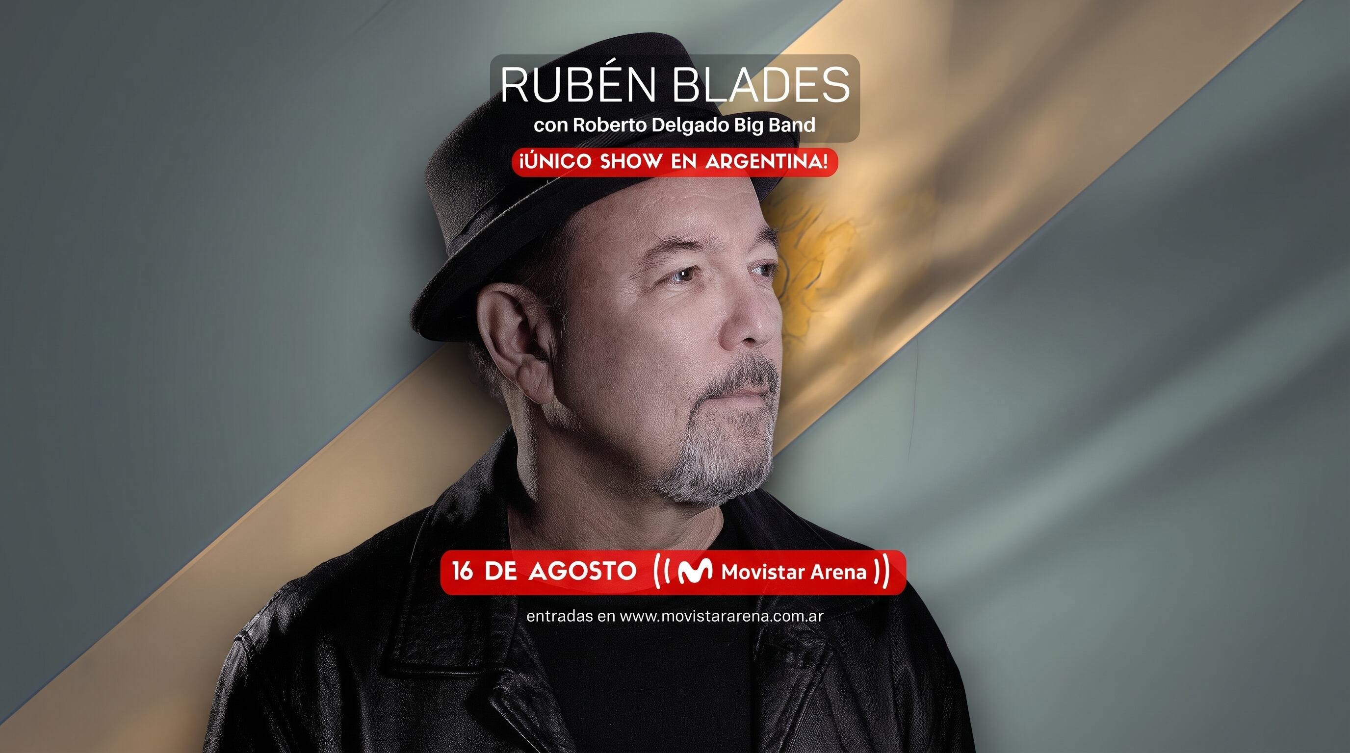 El afiche promocional de Rubén Blades para su show en Argentina (Imagen Ilustrativa Infobae)
