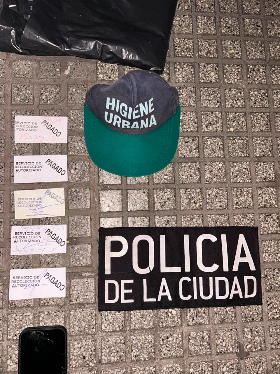 Otros elementos secuestrados a los delincuentes