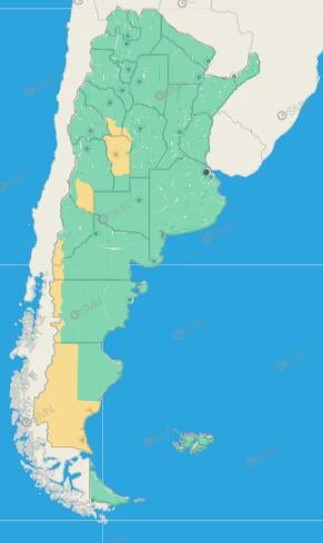 El SMN anticipó alertas por nevadas en zonas cordilleranas y por vientos en San Luis (SMN)