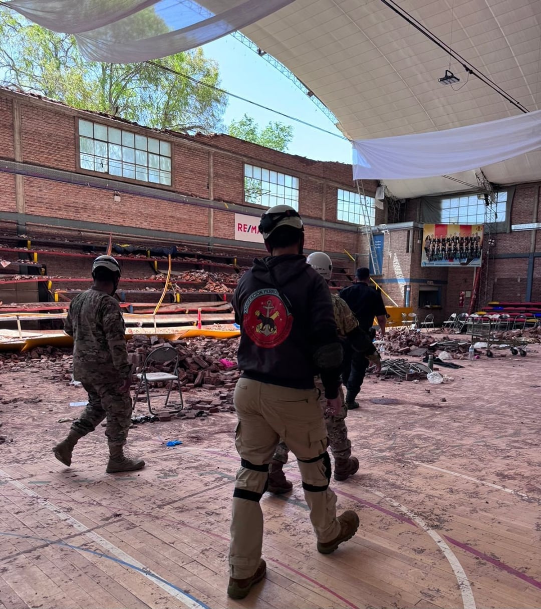 Así quedó el Club Bahiense del Norte después del temporal (Foto/Gentileza La Nueva)