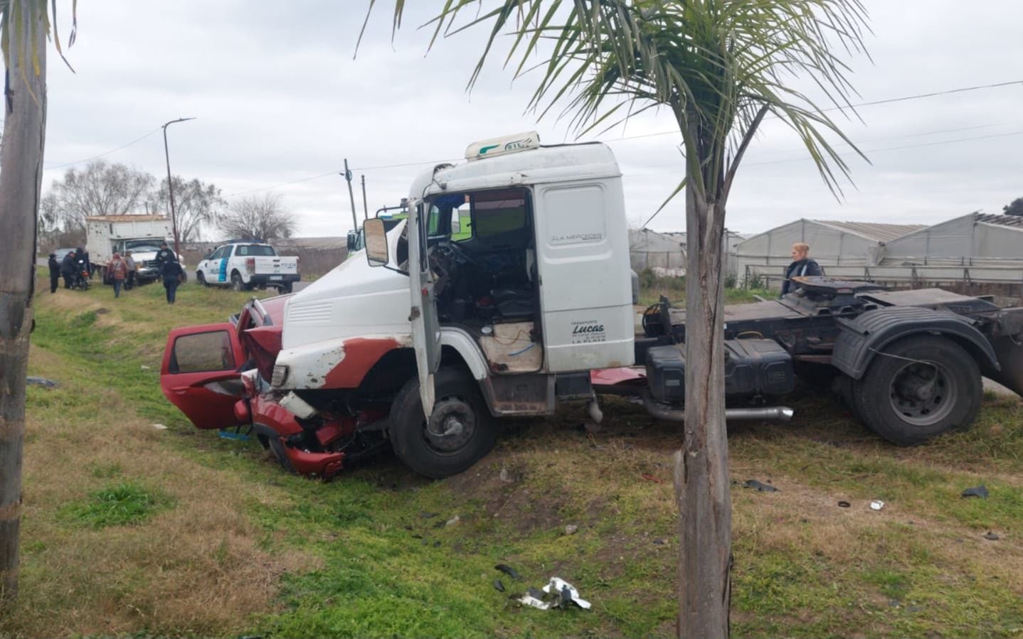 Trágico choque entre un camión y una camioneta en La Plata: una mujer murió y una menor resultó herida