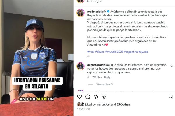 Una influencer argentina relató el violento episodio que vivió en Atlanta durante el Mundial: “Intentaron abusarme”