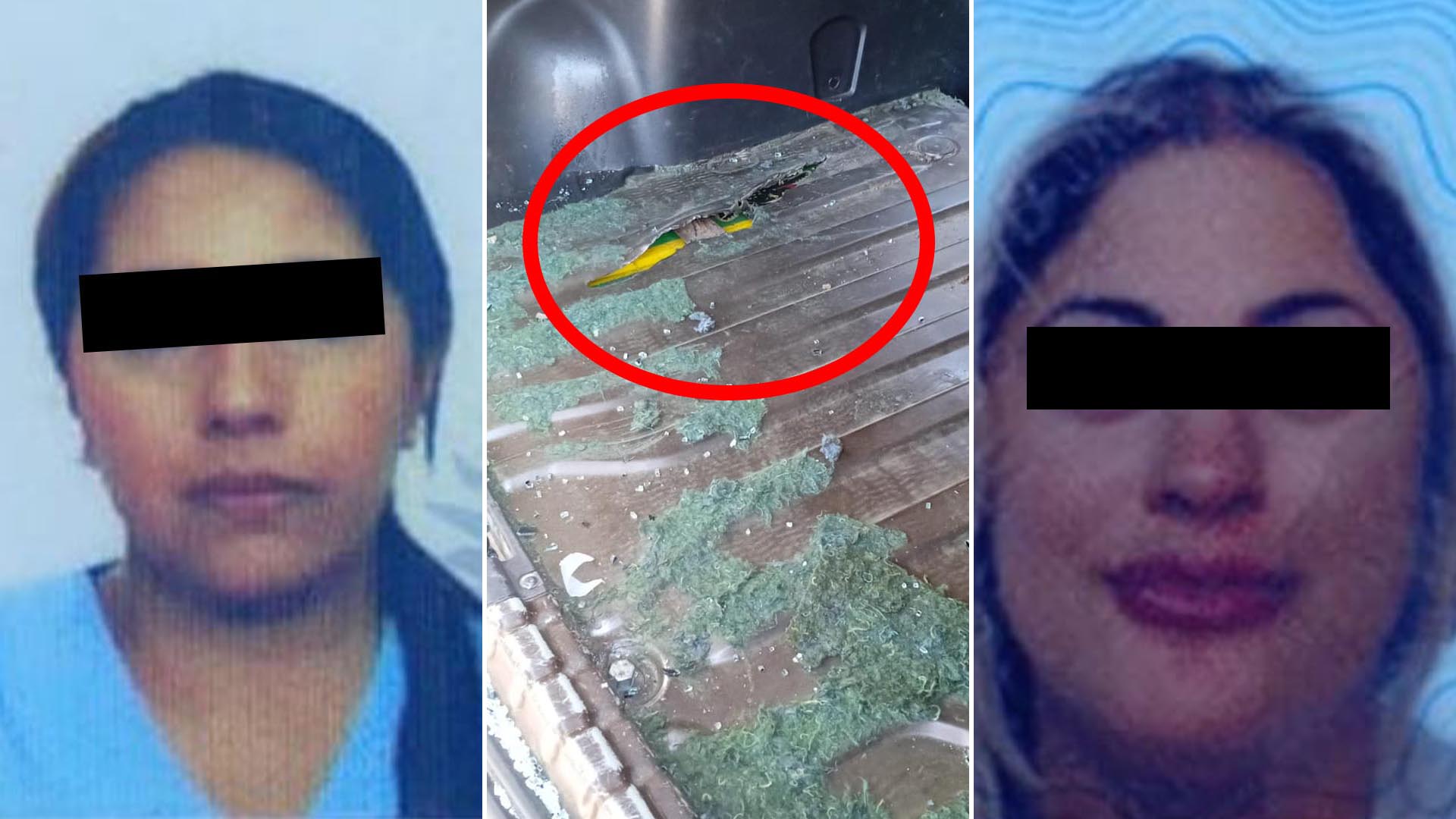 Una de las balas rompió el doble fondo y dejó a la luz el cargamento