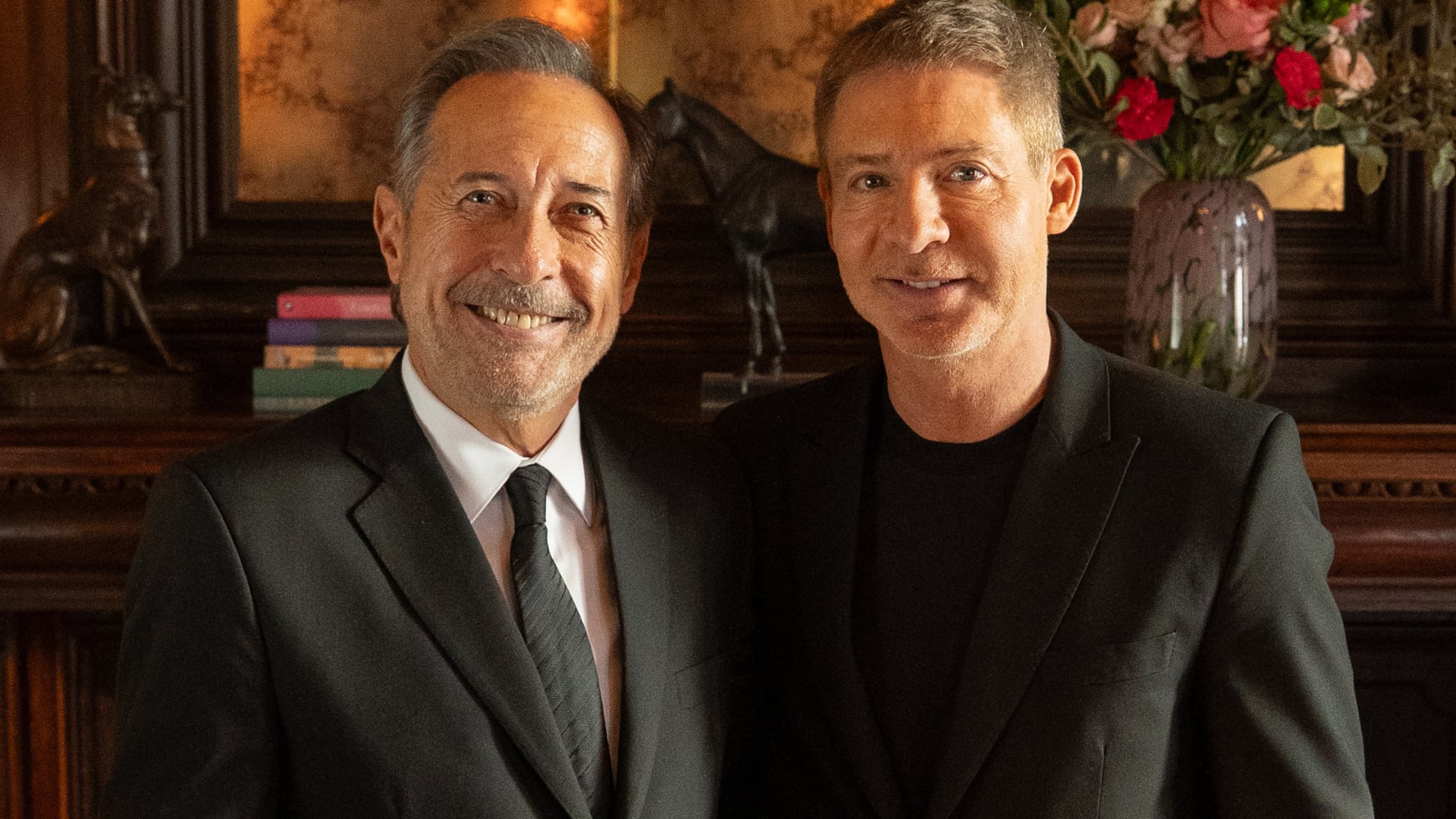 Guillermo Francella y Adrián Suar presentan Un funeral y medio, la película que los junta por primera vez en el cine 