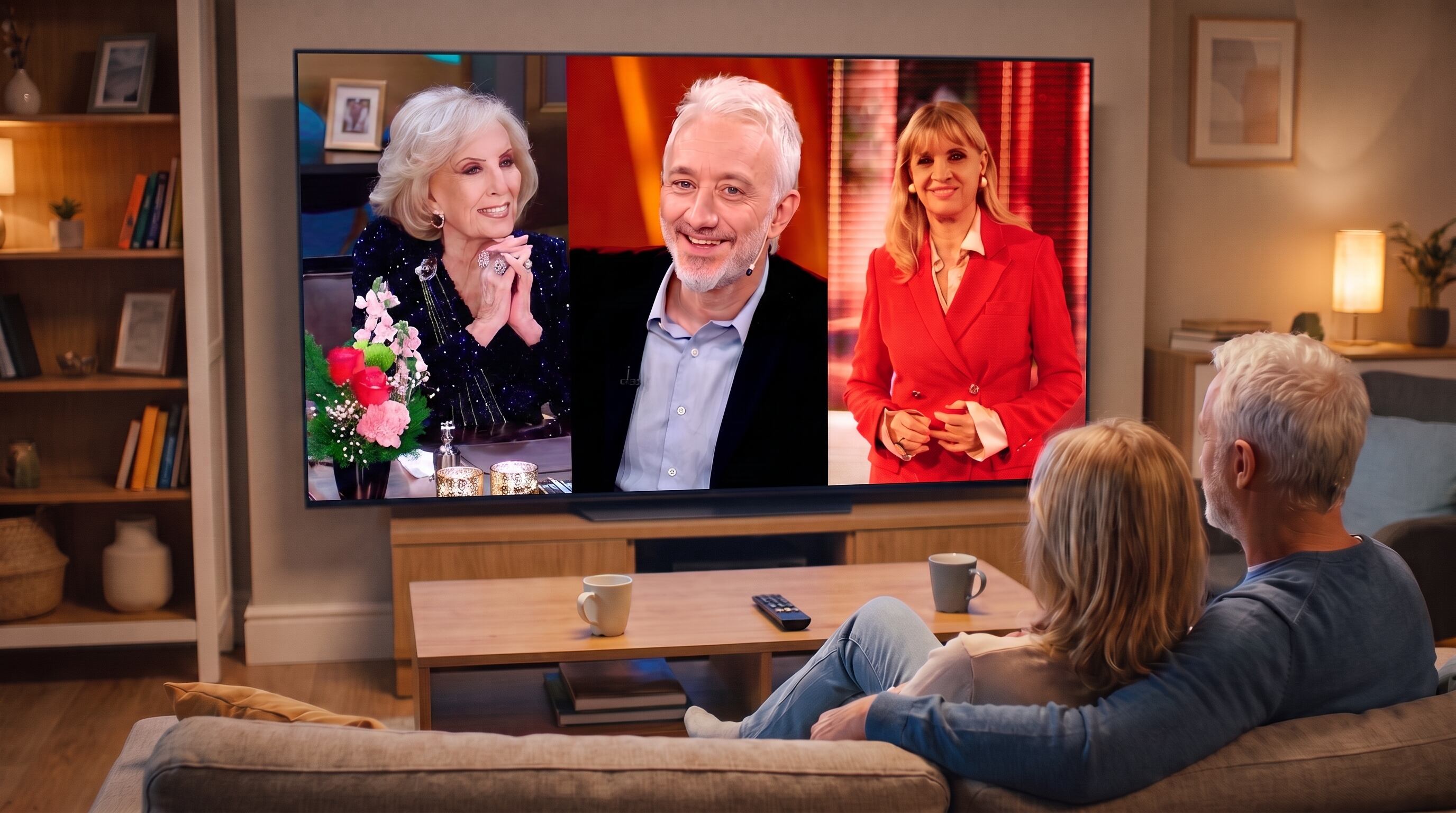 Mirtha Legrand, Andy Kusnetzoff y Teté Coustarot, protagonistas de la noche del súper sábado (Imagen Ilustrativa Infobae)