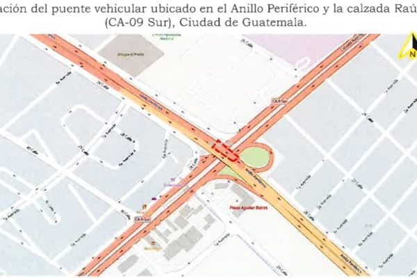 Autoridades advierten deterioro severo en un puente del Anillo Periférico en Guatemala y piden limitar el paso pesado