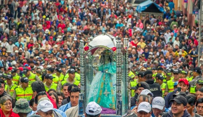 Cada año, la peregrinación de la Virgen de El Cisne reúne a miles de feligreses (Créditos: Expreso)