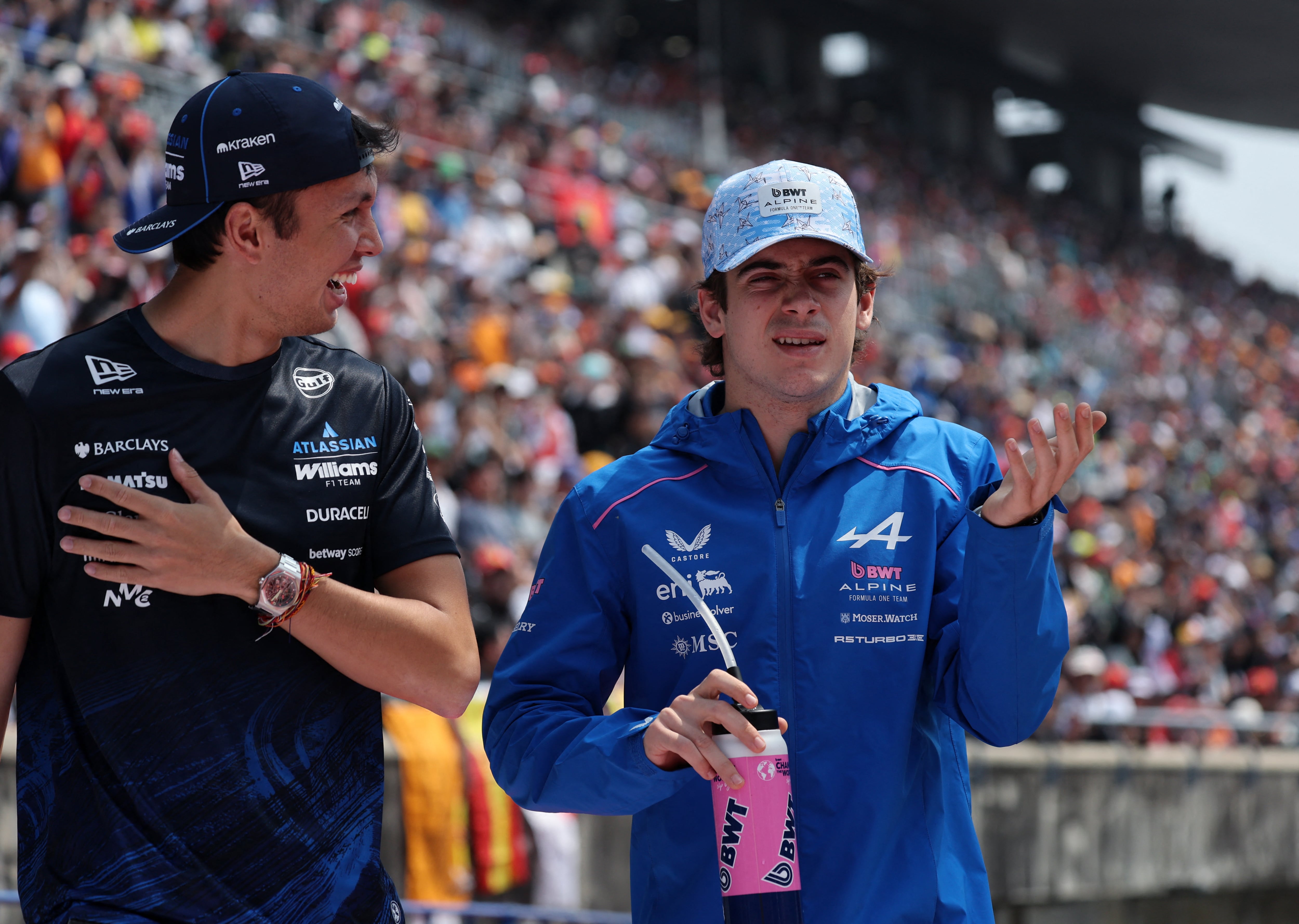 Albon y Colapinto fueron compañeros en el debut del argentino en la F1 en Williams (REUTERS/Issei Kato)