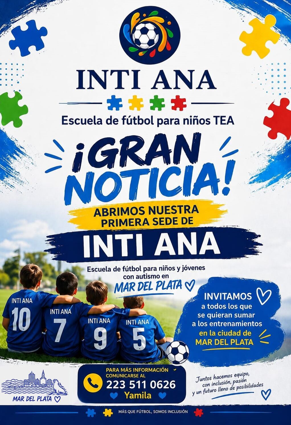 Cuando el lugar es el que se adapta a las personas: 47 inscriptos, dos sedes y una escuela de fútbol para jóvenes con autismo