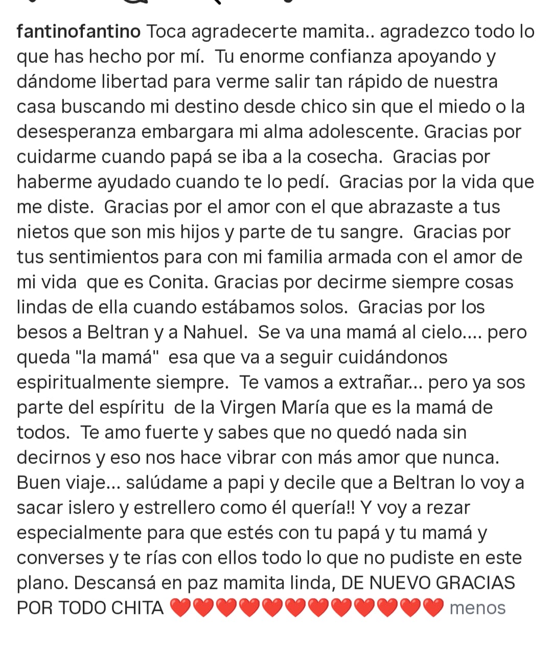 El dolor de Alejandro Fantino ante la muerte de su madre: sus emotivas palabras