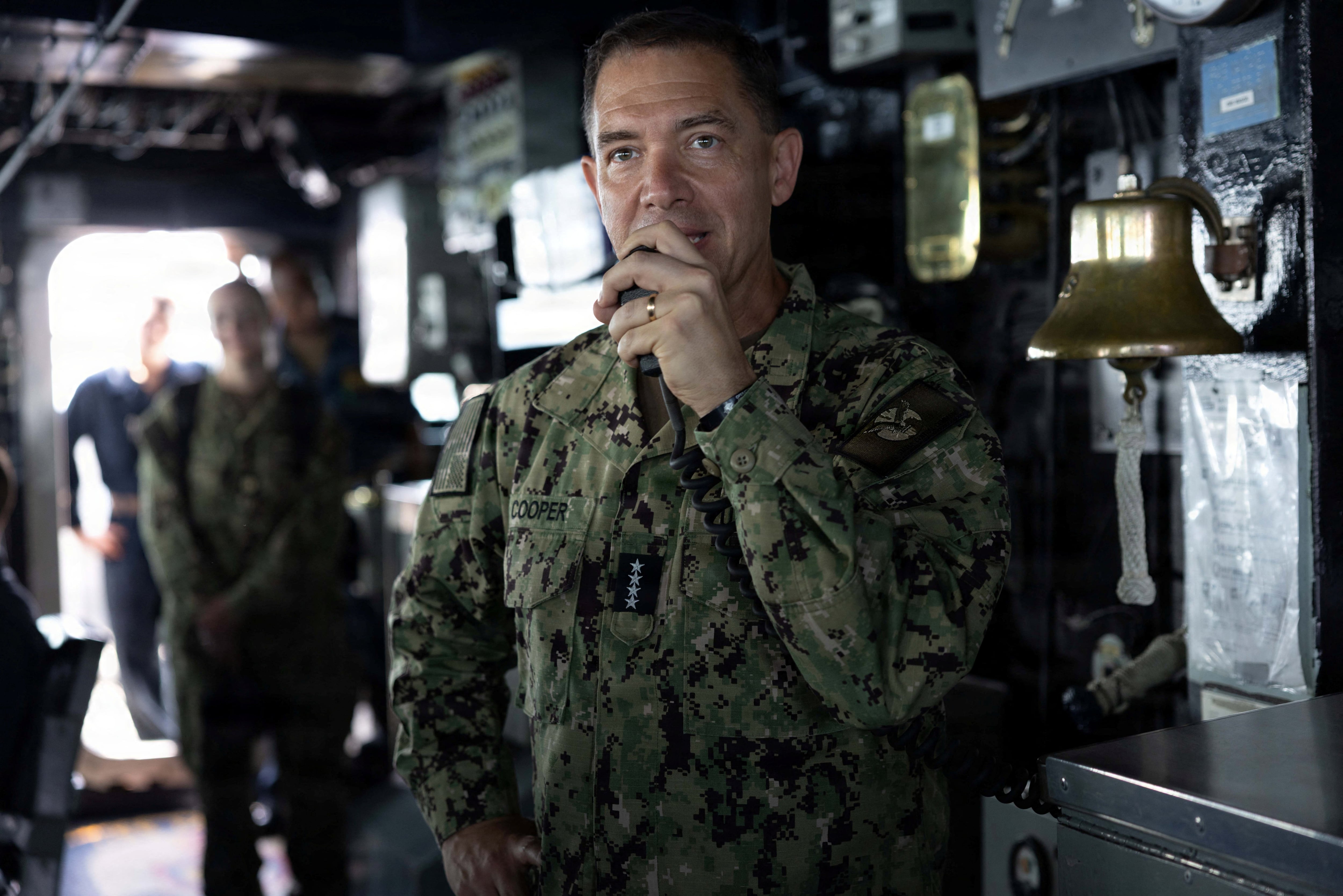 El almirante de la Marina de los EE. UU. Brad Cooper, comandante del Mando Central de los EE. UU. (CENTCOM) (Marina de los EE. UU./Especialista Jefe de Comunicación Masiva Amanda Dunford/Imagen distribuida vía REUTERS)