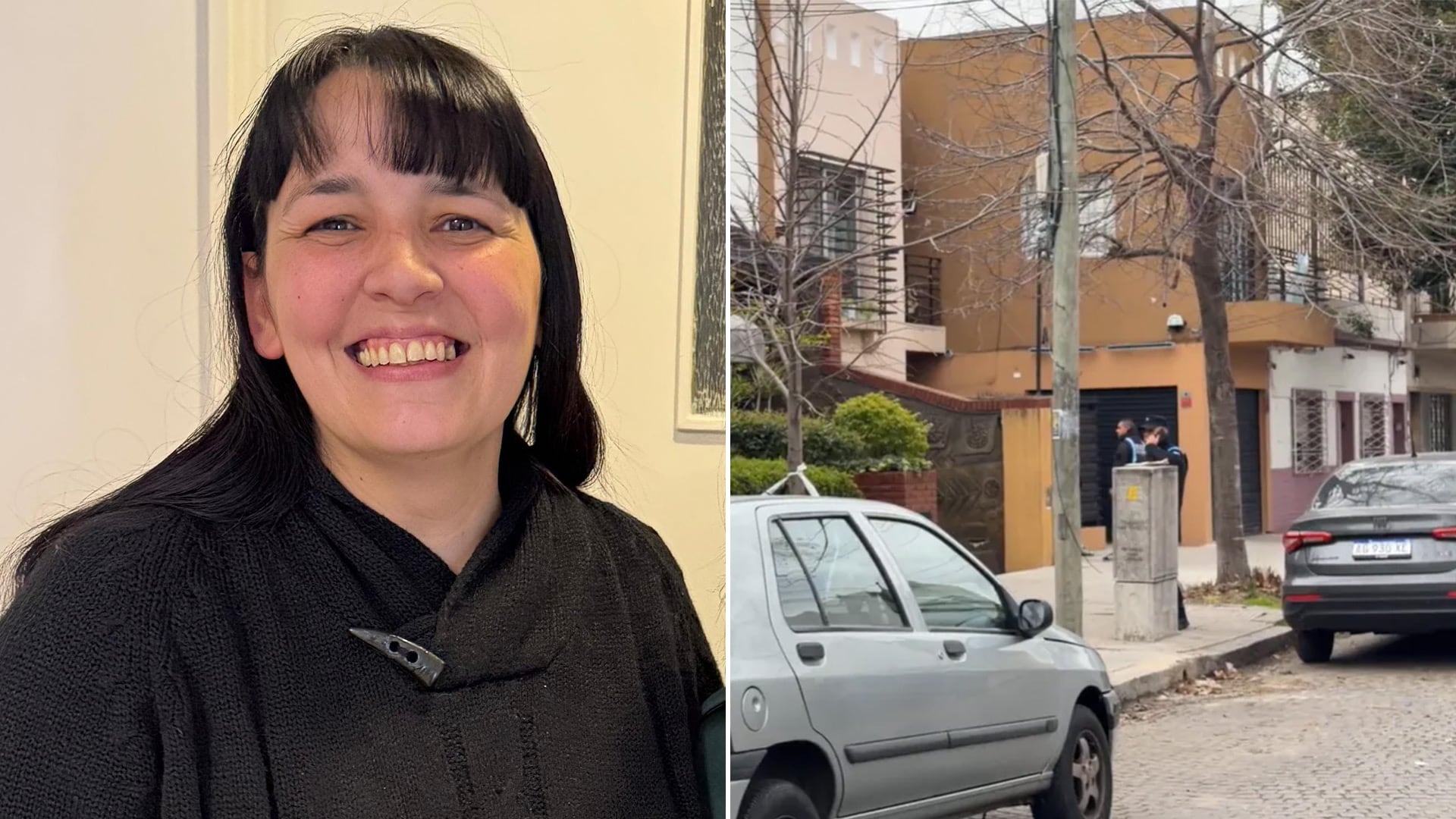 Romina Calvo, la víctima, y la cuadra de la calle Pedro Morán donde ocurrió el hecho