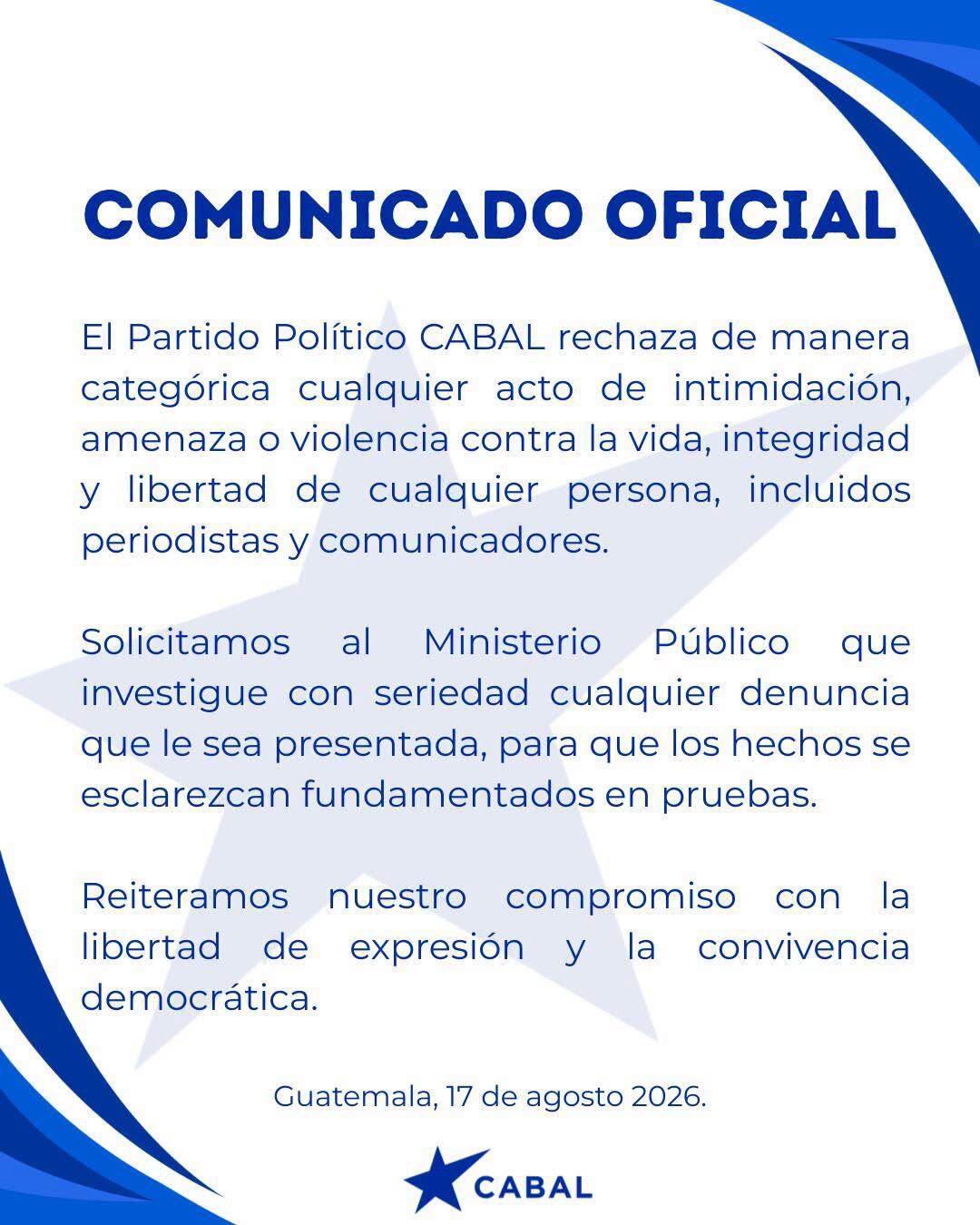 Guatemala: Medio de comunicación acusa a líder político y diputados de planear un sicariato contra su director Rodrigo Arenas