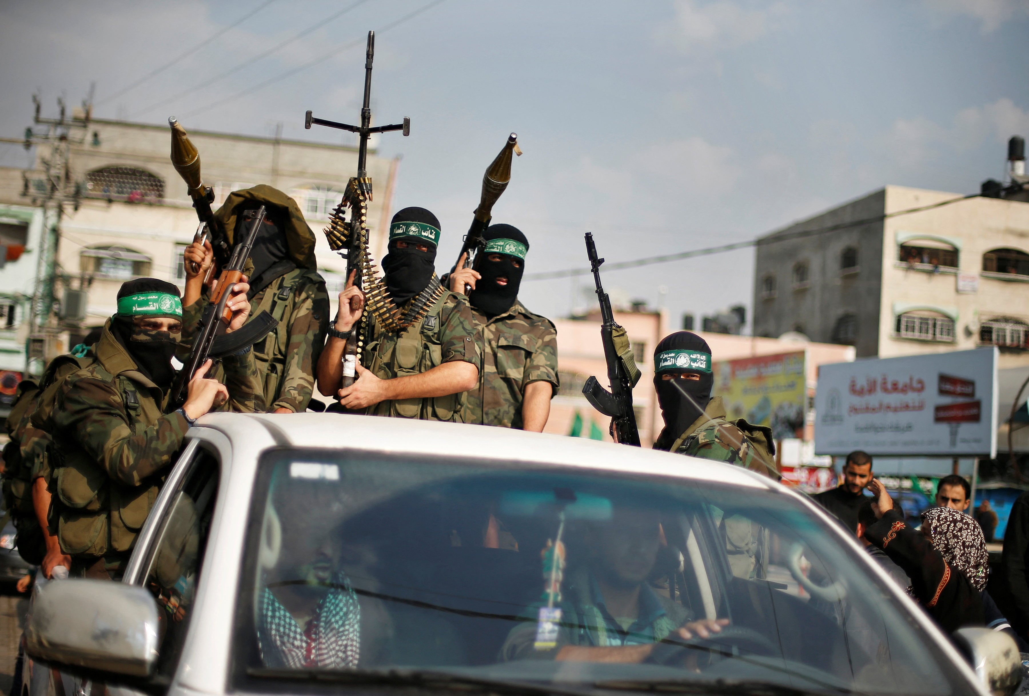 Militantes de Hamás en el norte de la Franja de Gaza (REUTERS/Suhaib Salem/Foto de archivo)