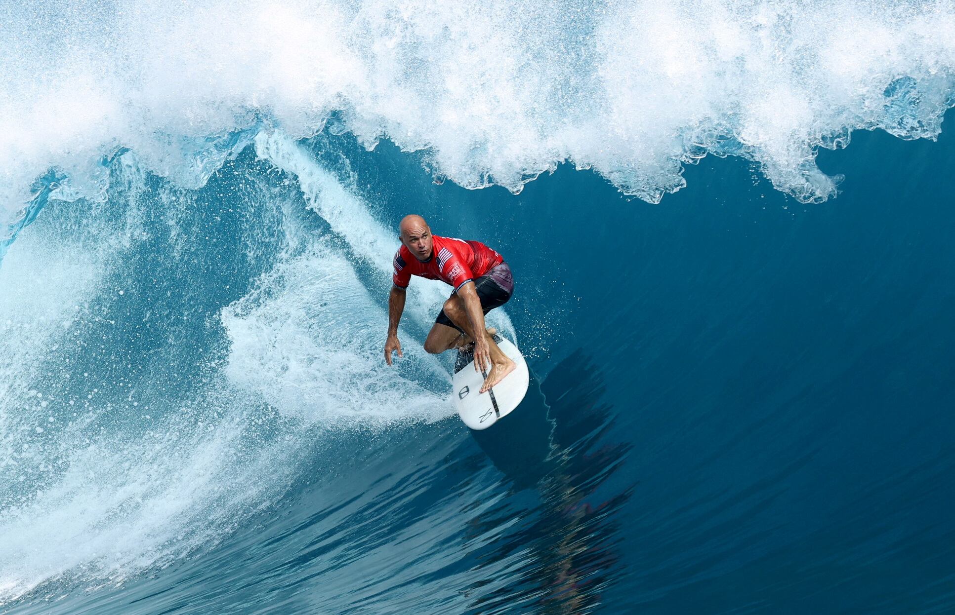 Kelly Slater afirmó que no sigue una rutina estructurada porque el surf funciona como su principal entrenamiento durante seis a ocho horas al día (REUTERS)