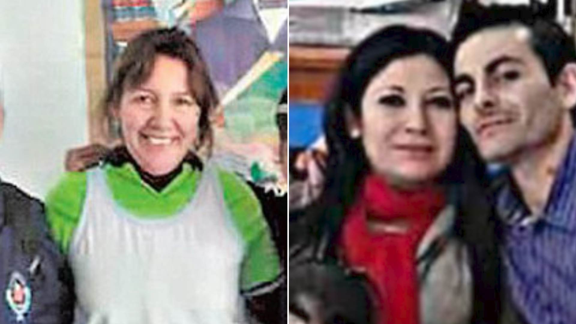 En foto a la izquierda se observa a Alicia Beatriz Tomás, mientras que en la segunda está Valeria Mónica Bretes junto a su asesino
