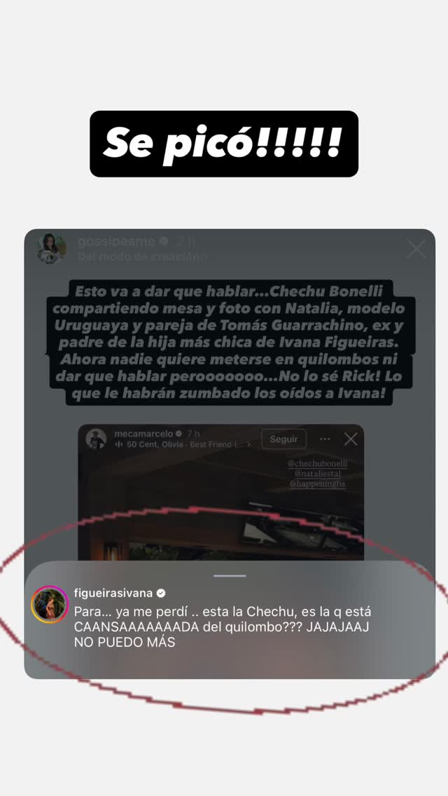 La foto de Chechu Bonelli que hizo enojar a Ivana Figueiras: “¿Es la que está cansada del quilombo?”