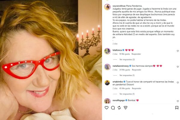 La foto inédita de Verónica Llinás que compartió entre vergüenza y sensualidad: “Solitaria felicidad”