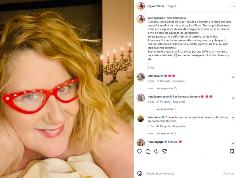 La foto inédita de Verónica Llinás que compartió entre vergüenza y sensualidad: “Solitaria felicidad”