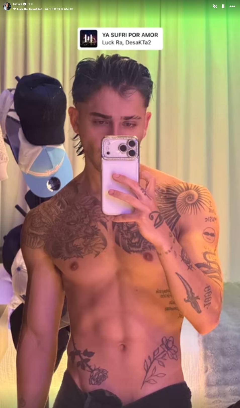 Las sensuales fotos de Luck Ra que causaron furor en redes tras la primera presentación en vivo de La Joaqui