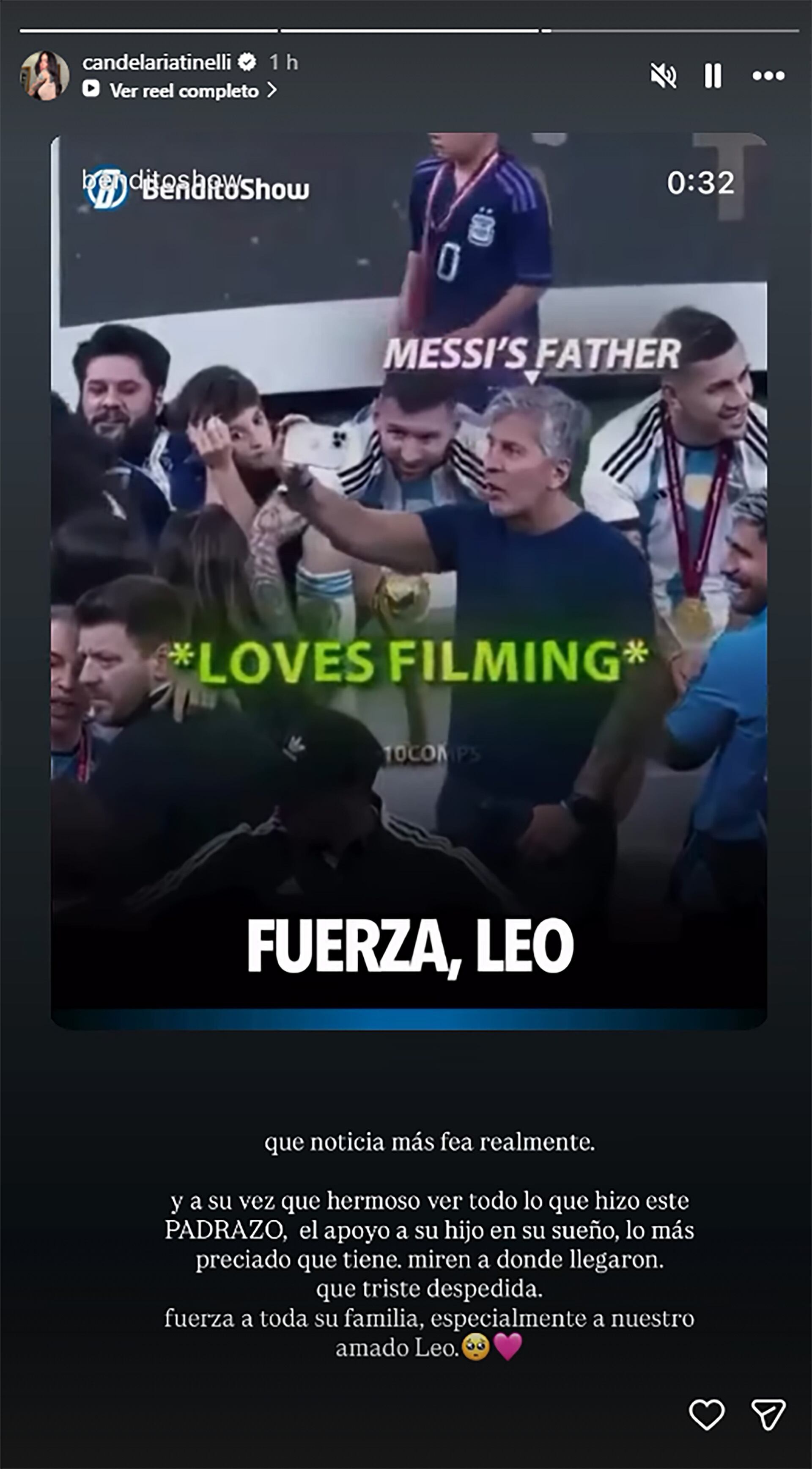 Cande Tinelli tuvo contacto con la familia de Leo Messi a través de su papá