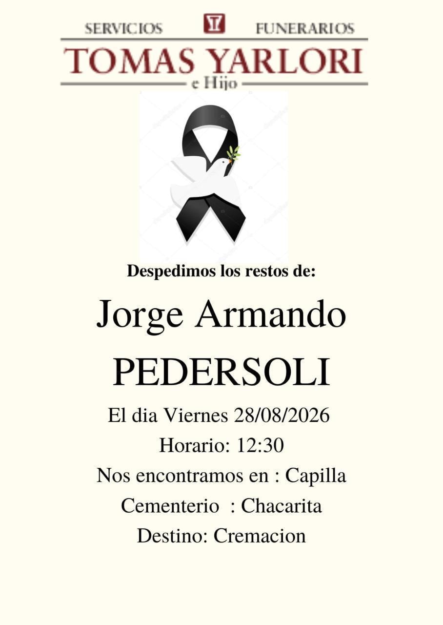 La despedida a Jorge Pedersoli