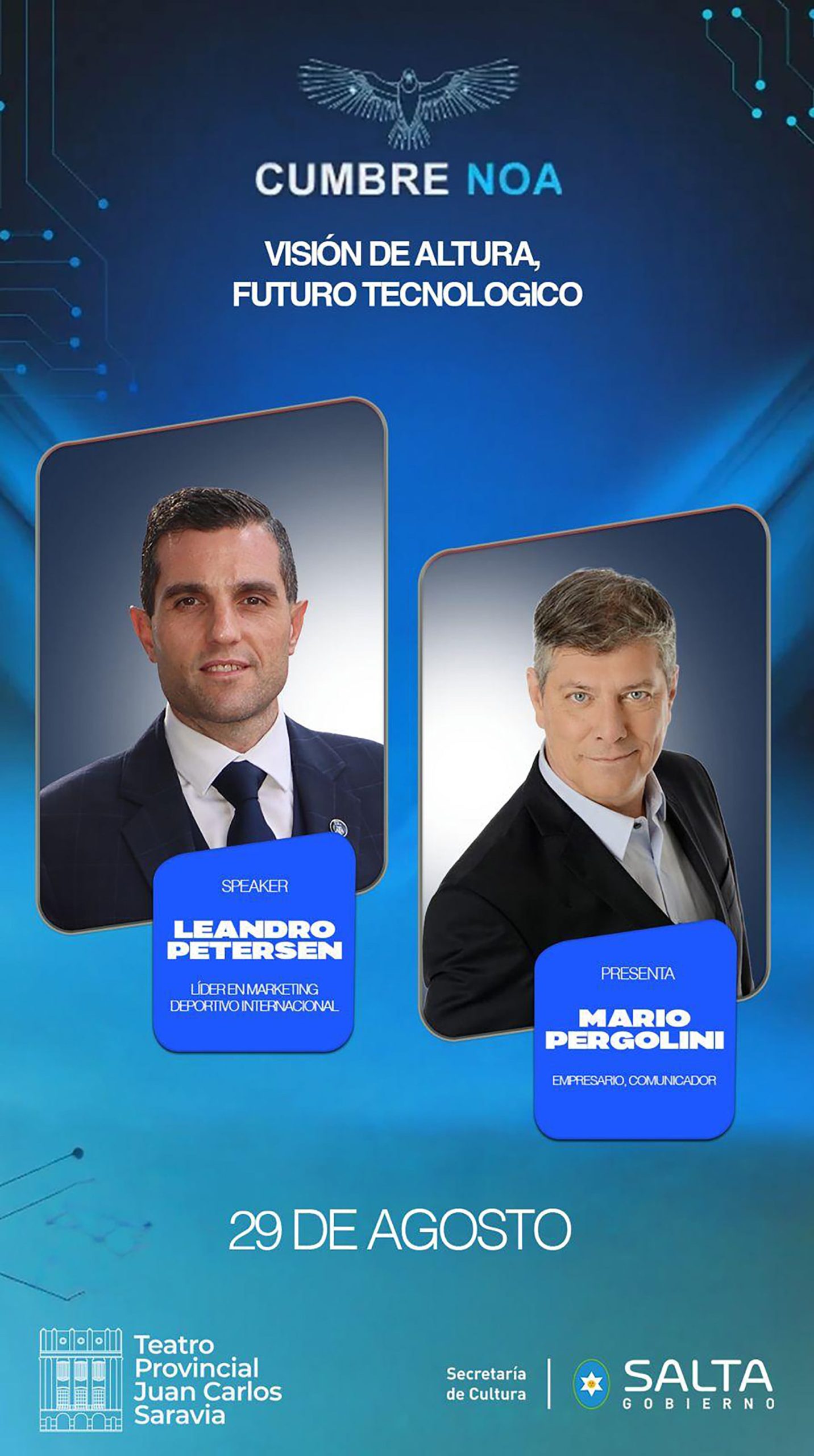Mario Pergolini y Leandro Petersen compartieron miradas sobre innovación y marcas globales ante 1.500 personas en Salta