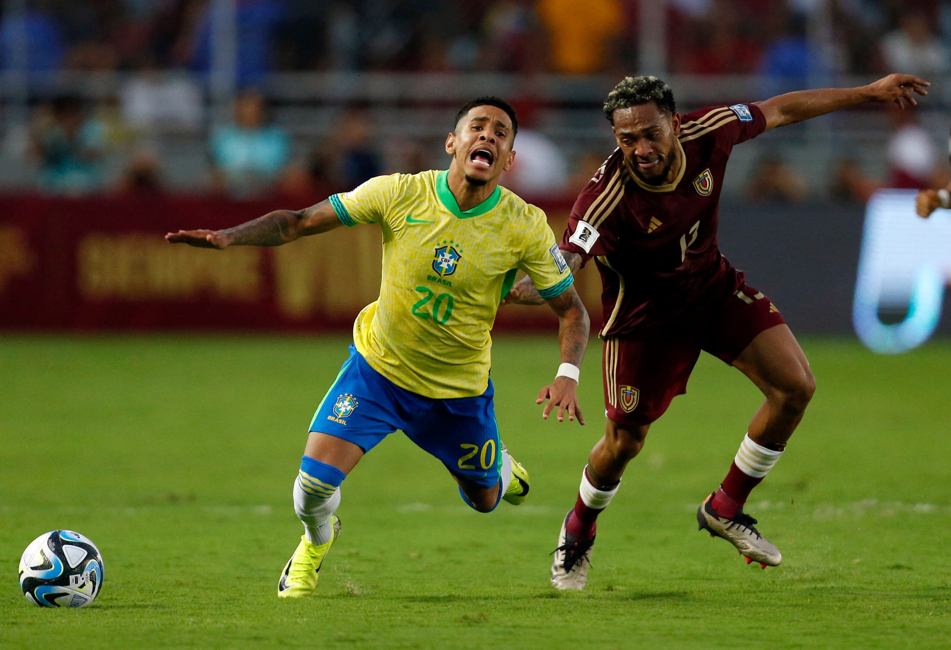 Savinho participó de la selección de Brasil en las Eliminatorias, pero no fue convocado al Mundial por Carlo Ancelotti (REUTERS/Leonardo Fernandez Viloria)