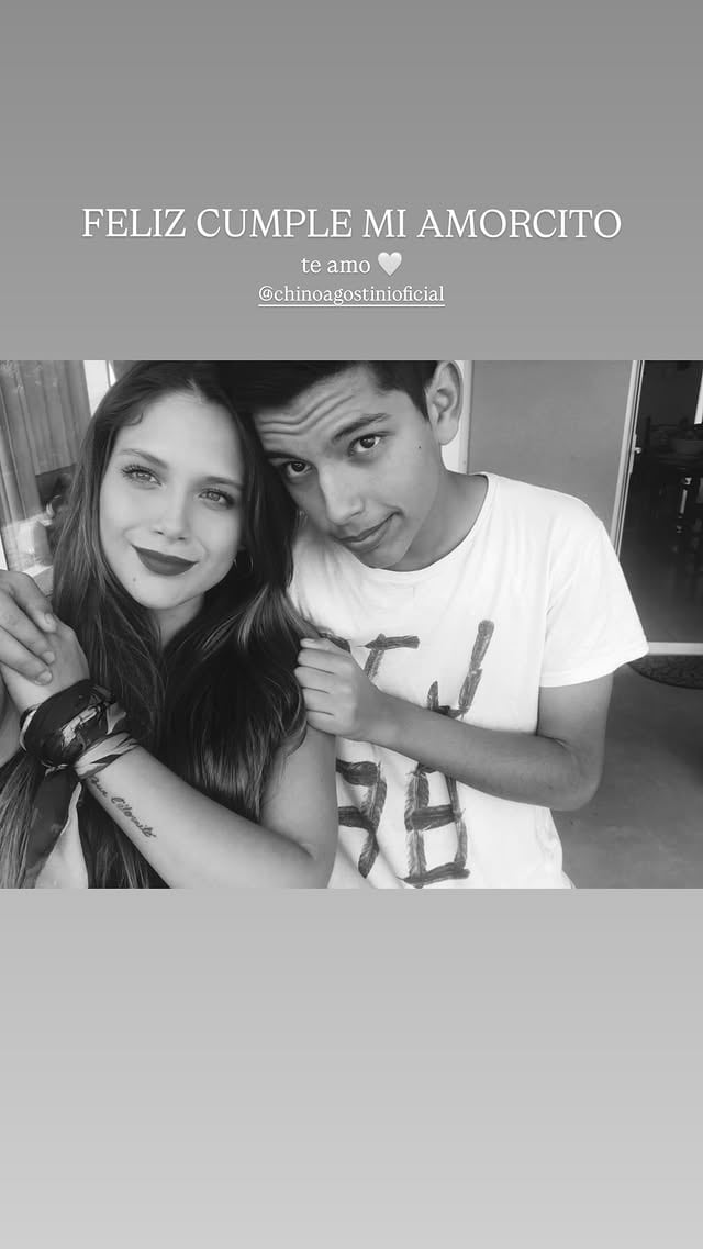 Nazarena Vélez celebró los 26 de su hijo Chino con una foto retro junto a Daniel Agostini: “Siempre voy a estar”