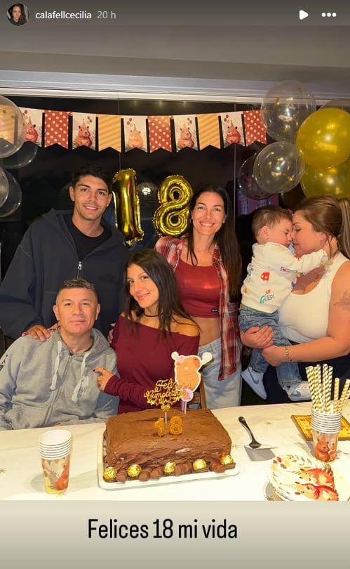 La postal familiar que compartió Cecilia Calafell, esposa de Pablo Lescano, por los 18 años de Marita