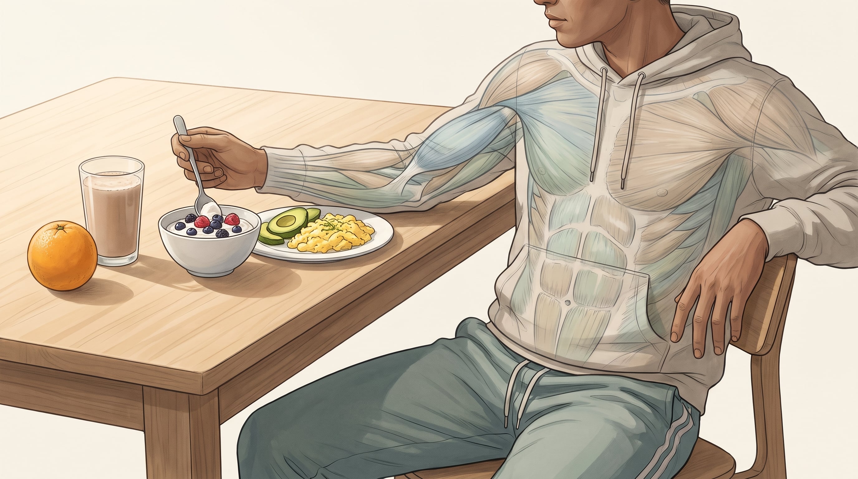 Comer ciertos alimentos en ayunas puede ayudar a aumentar la masa muscular porque aporta aminoácidos esenciales tras varias horas sin nutrientes (Imagen Ilustrativa Infobae)