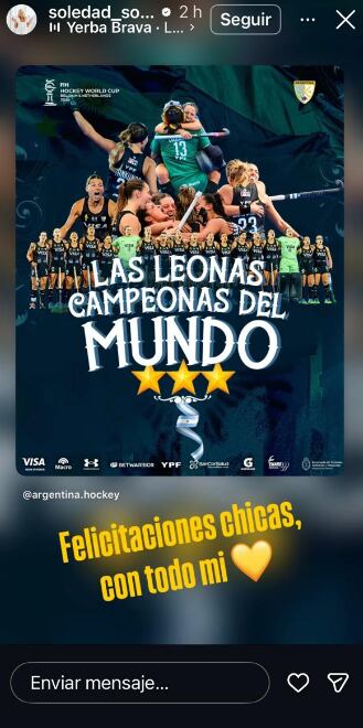 Solita Silveyra saludó a Las Leonas