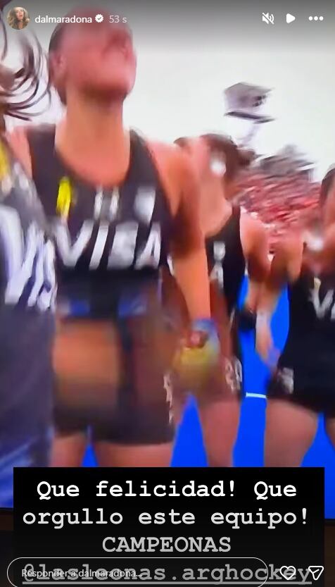 Dalma Maradona presente en los festejos virtuales