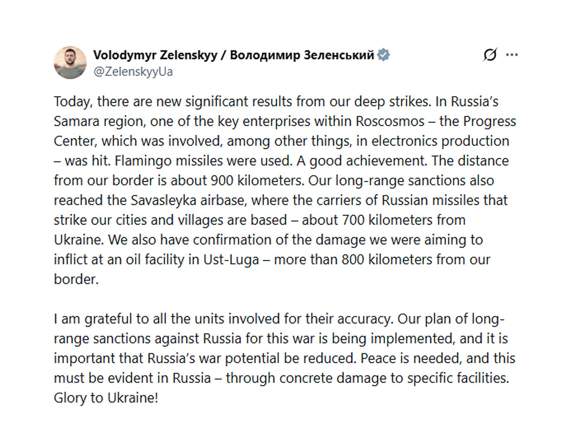 El mensaje del presidente de Ucrania, Volodimir Zelensky
