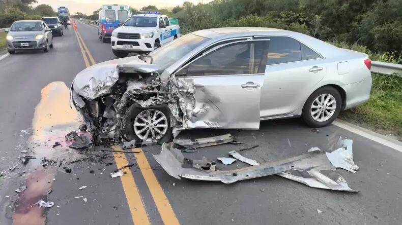 El auto en el que viajaba Leiva