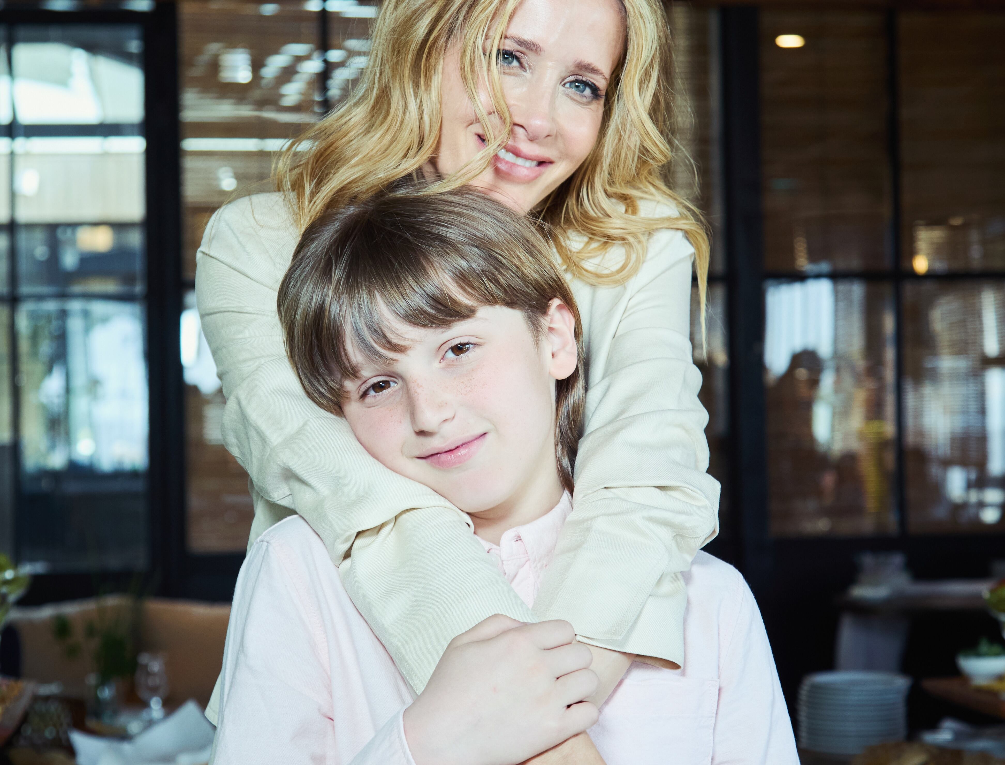 Prandi junto a Rocco, su hijo menor
