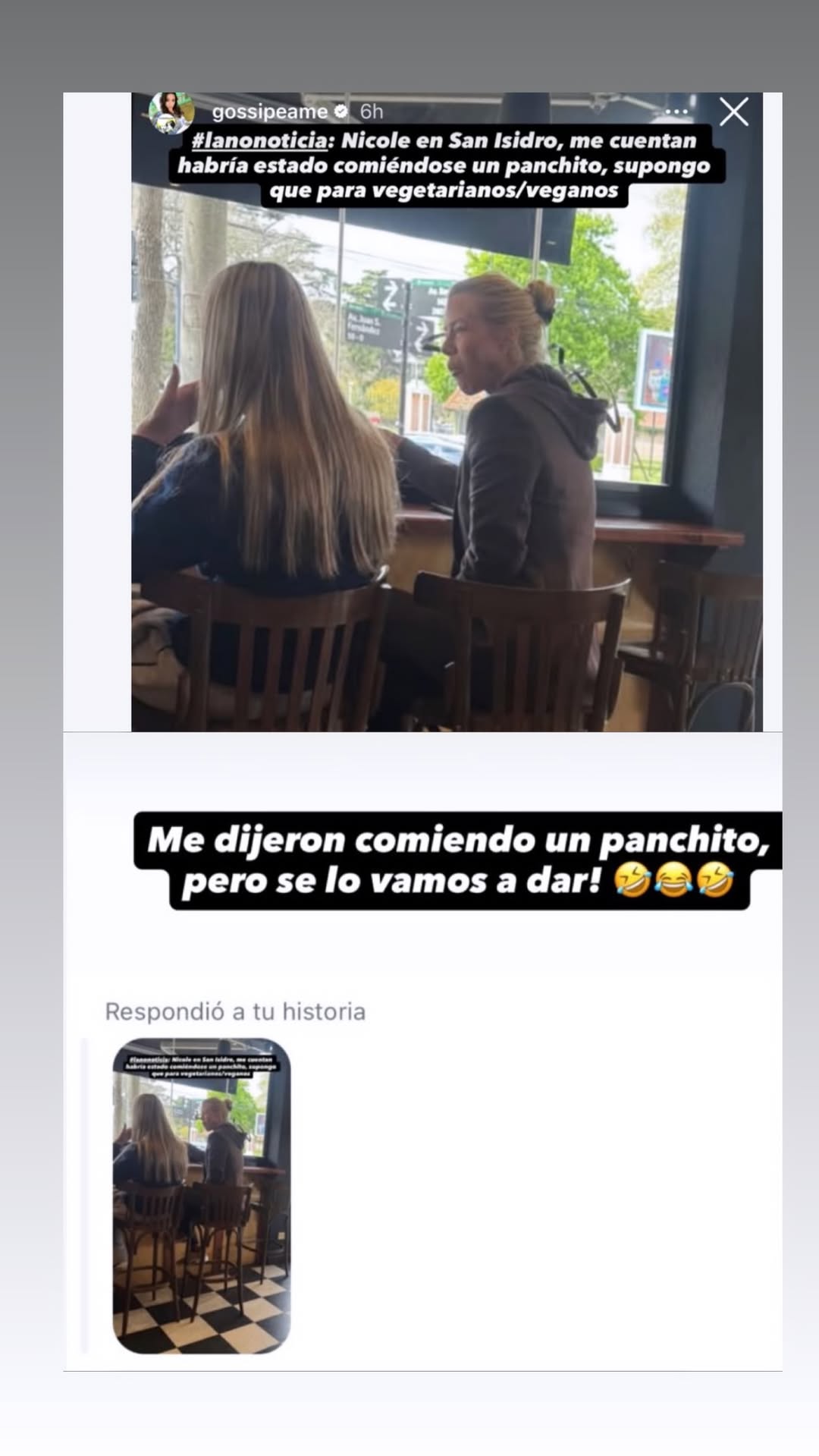 El descargo de Nicole Neumann luego de que le sacaran una foto sin autorización en una panchería: “Sos tan nefasto”