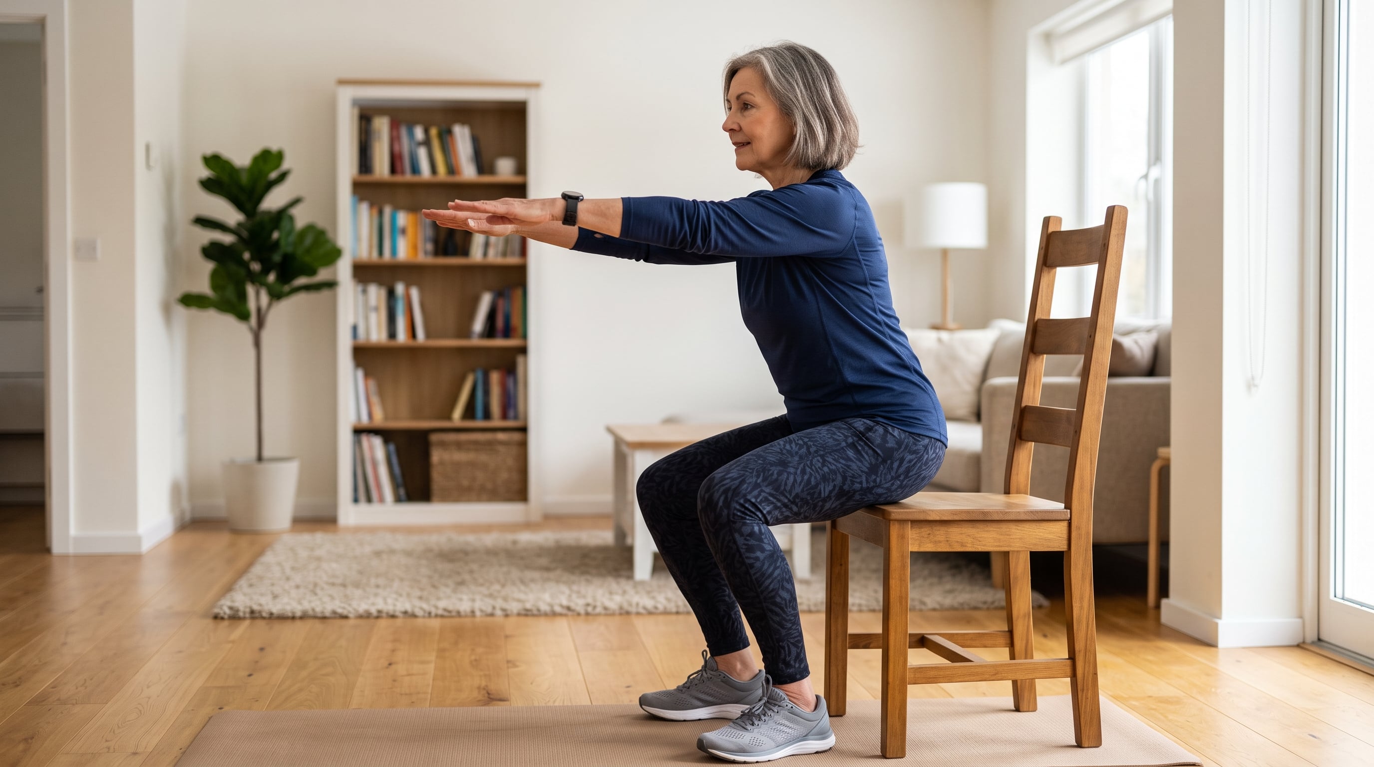 Las sentadillas, las flexiones contra la pared y las cargas livianas forman parte de los ejercicios de fuerza que mencionó el médico (Imagen Ilustrativa Infobae)