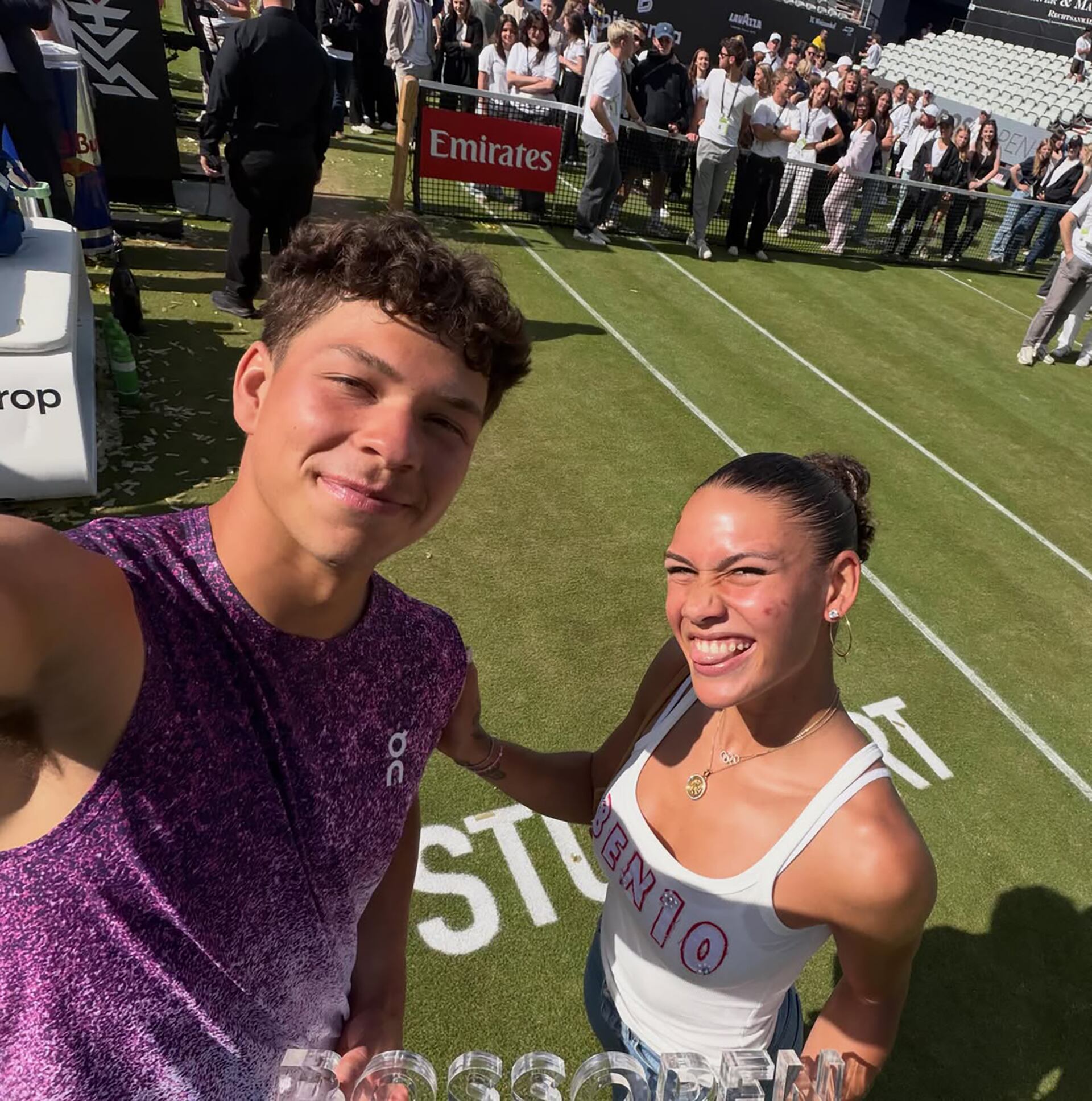 La relación entre Trinity Rodman y Ben Shelton comenzó con un mensaje directo por Instagram que la futbolista le envió al tenista (Instagram @trinity_rodman)