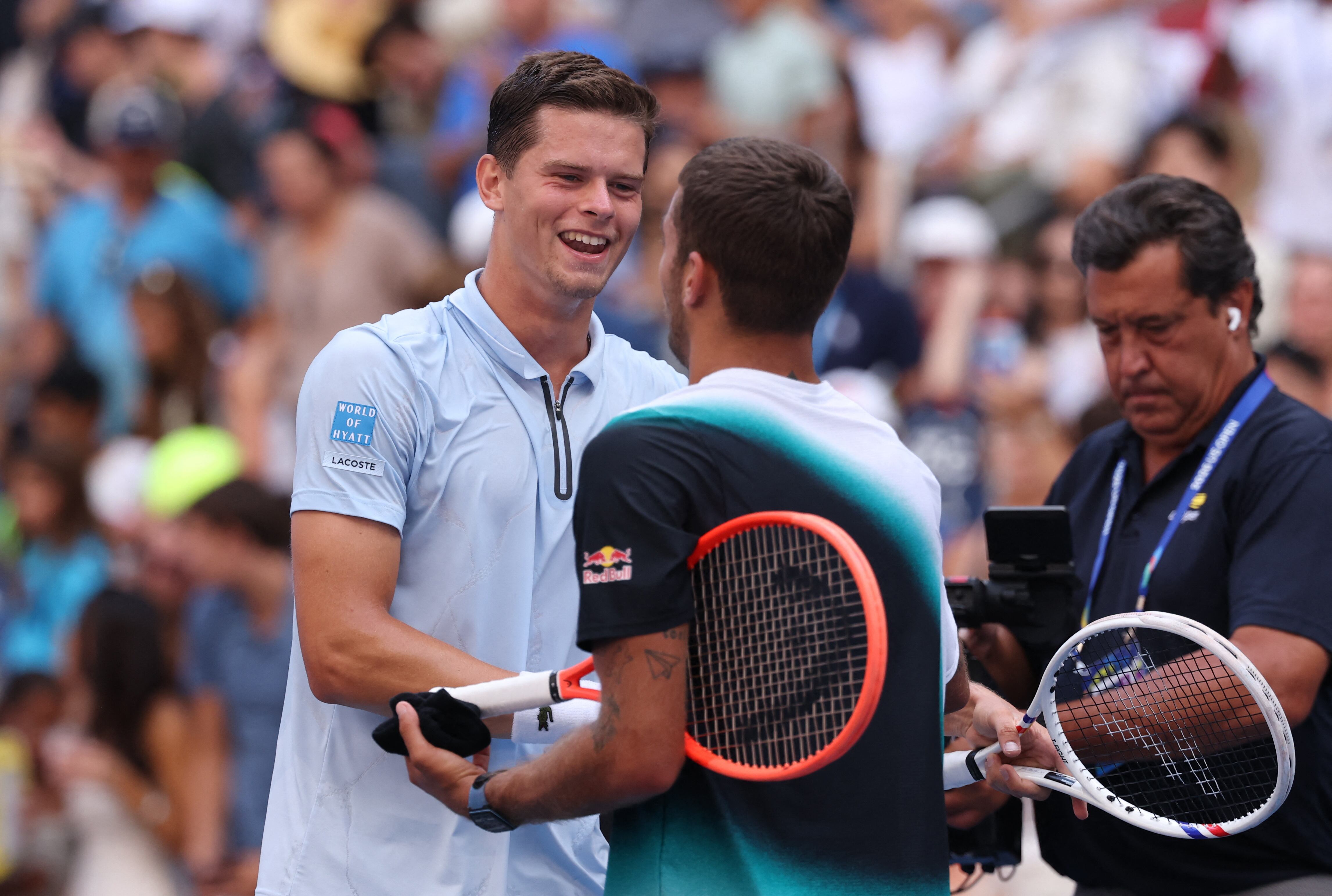 El belga Alexander Blockx será el rival de Francisco Cerúndolo en los octavos de final del Us Open (Crédito: Reuters/Geoff Burke)
